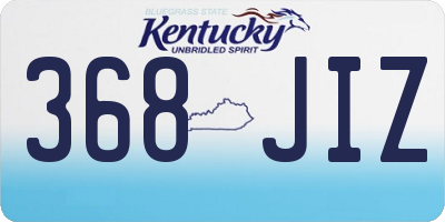 KY license plate 368JIZ