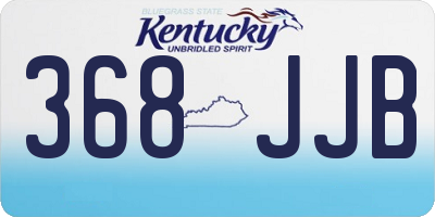 KY license plate 368JJB