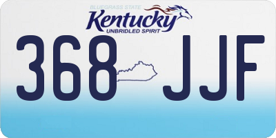 KY license plate 368JJF