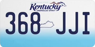 KY license plate 368JJI