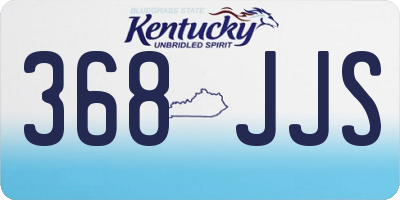 KY license plate 368JJS