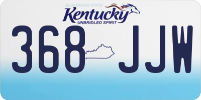 KY license plate 368JJW
