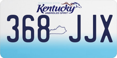 KY license plate 368JJX