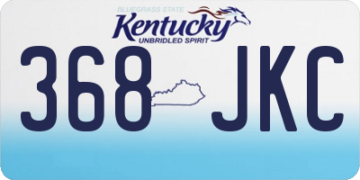 KY license plate 368JKC