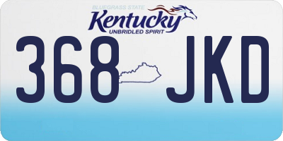 KY license plate 368JKD