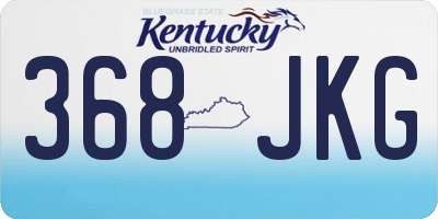 KY license plate 368JKG