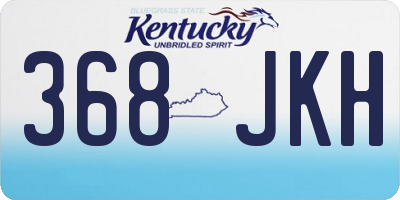 KY license plate 368JKH