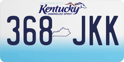 KY license plate 368JKK