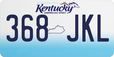 KY license plate 368JKL