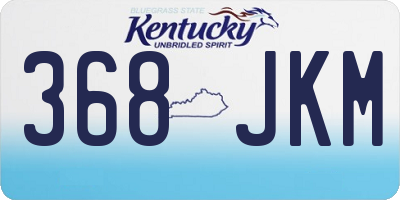 KY license plate 368JKM