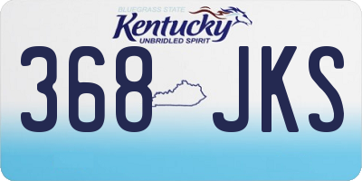 KY license plate 368JKS