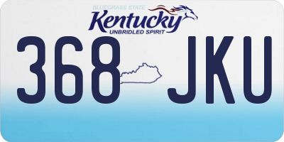 KY license plate 368JKU