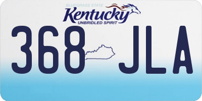 KY license plate 368JLA