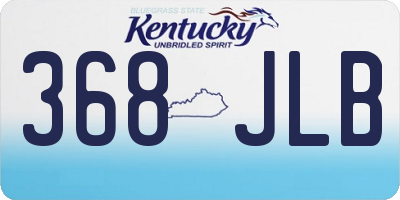 KY license plate 368JLB