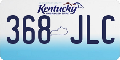 KY license plate 368JLC