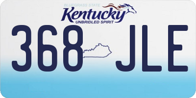 KY license plate 368JLE