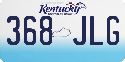 KY license plate 368JLG