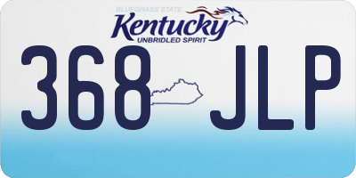 KY license plate 368JLP