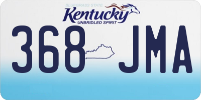 KY license plate 368JMA