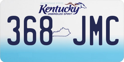 KY license plate 368JMC