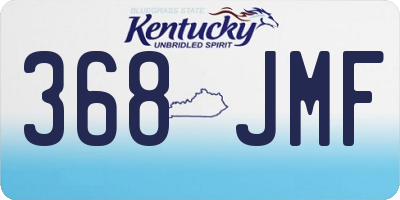 KY license plate 368JMF