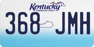KY license plate 368JMH