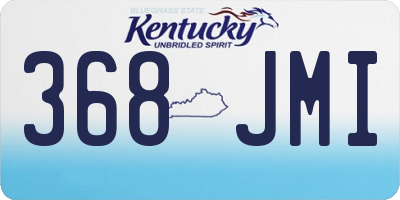 KY license plate 368JMI
