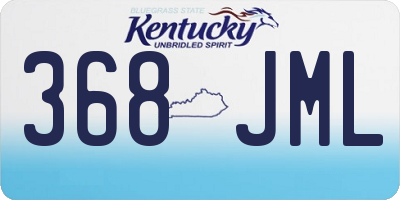 KY license plate 368JML