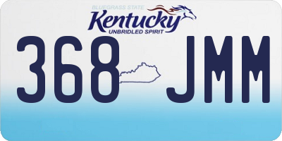 KY license plate 368JMM