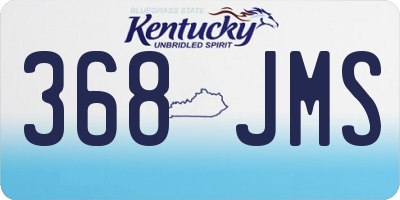 KY license plate 368JMS
