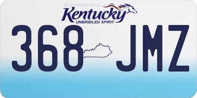 KY license plate 368JMZ