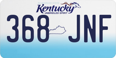 KY license plate 368JNF