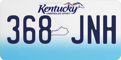 KY license plate 368JNH