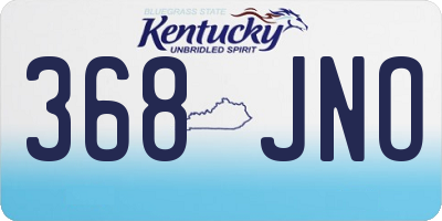 KY license plate 368JNO