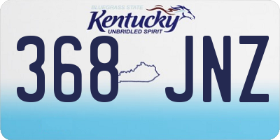KY license plate 368JNZ