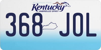KY license plate 368JOL
