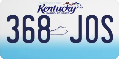 KY license plate 368JOS
