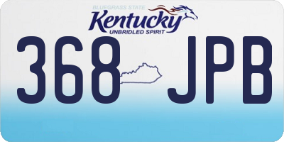 KY license plate 368JPB