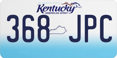 KY license plate 368JPC