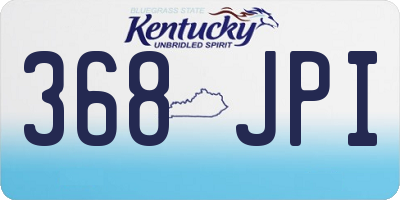 KY license plate 368JPI