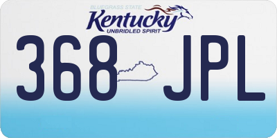 KY license plate 368JPL