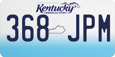 KY license plate 368JPM