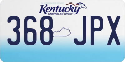 KY license plate 368JPX