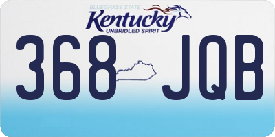 KY license plate 368JQB