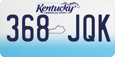 KY license plate 368JQK