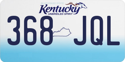KY license plate 368JQL