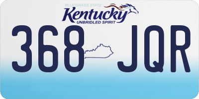 KY license plate 368JQR