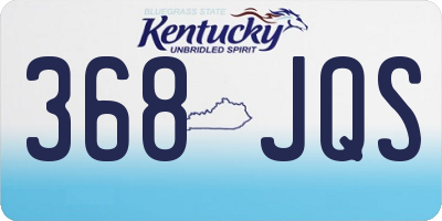 KY license plate 368JQS