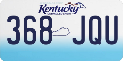 KY license plate 368JQU