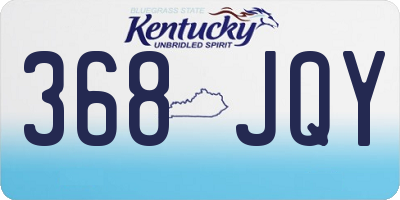 KY license plate 368JQY